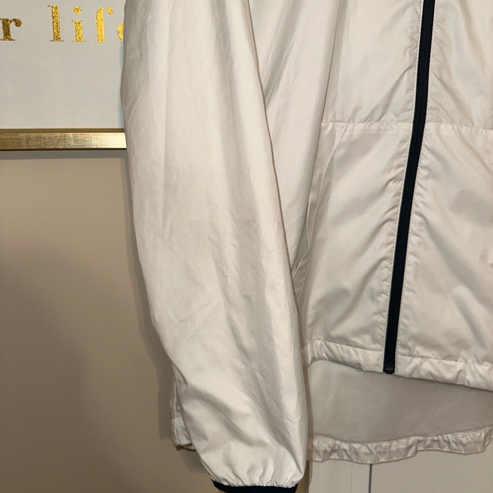 Adidas White Windbreaker / size M - Picture 4 of 8